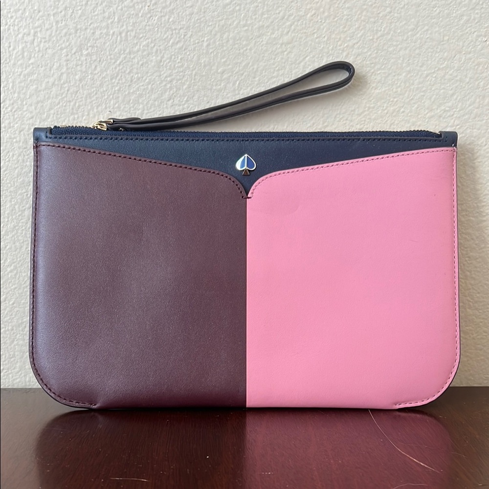 Kate Spade Pink and Brown Wristlet